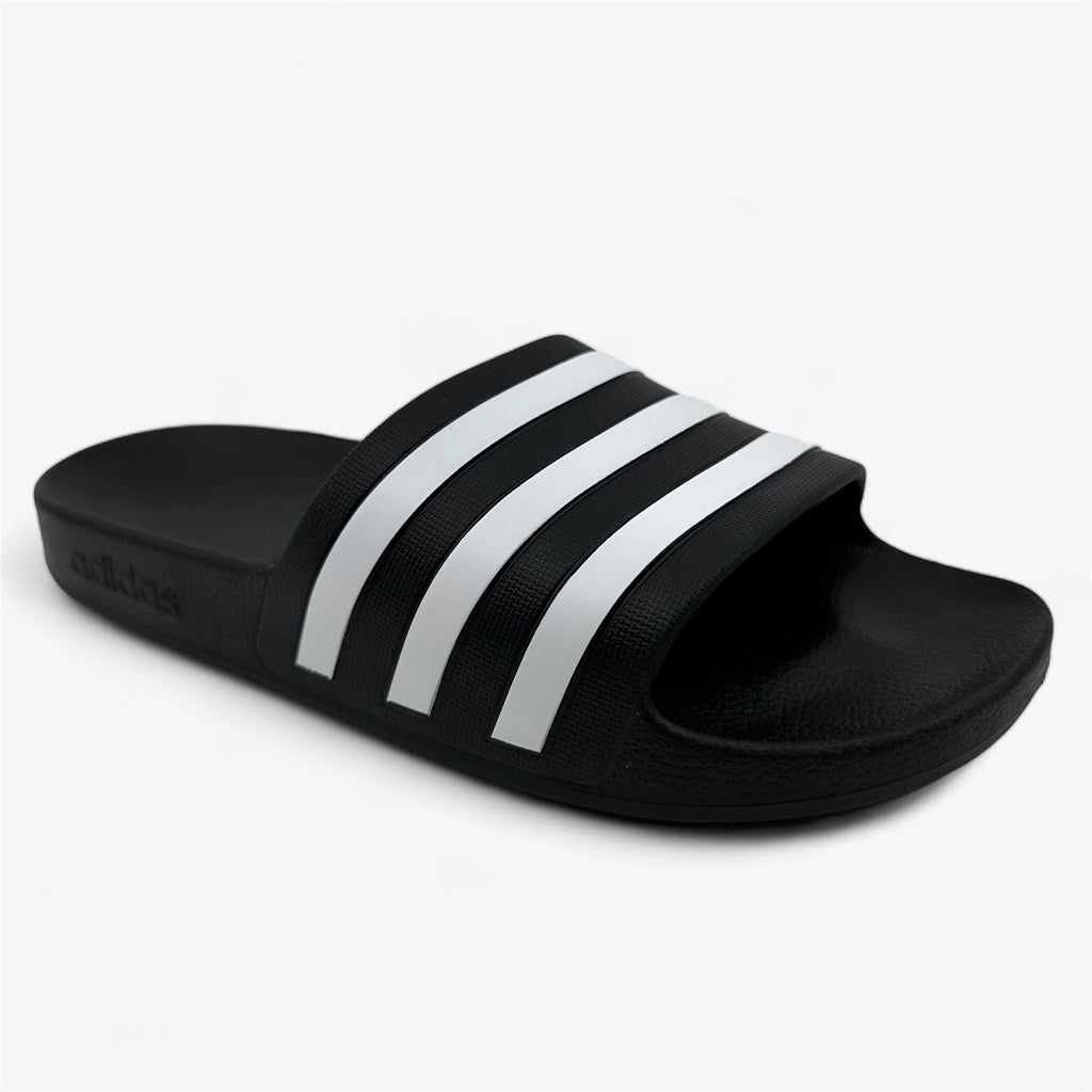 Adidas Adilette Aqua Black White Womens Athletic Slip-On (F35543)