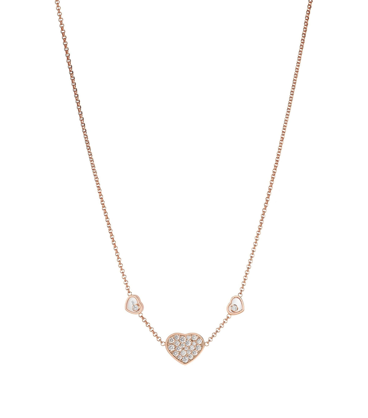CHOPARD HAPPY HEART NECKLACE 3 MOTIFS DIAMOND