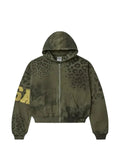 Vale animal-print zip-up hoodie