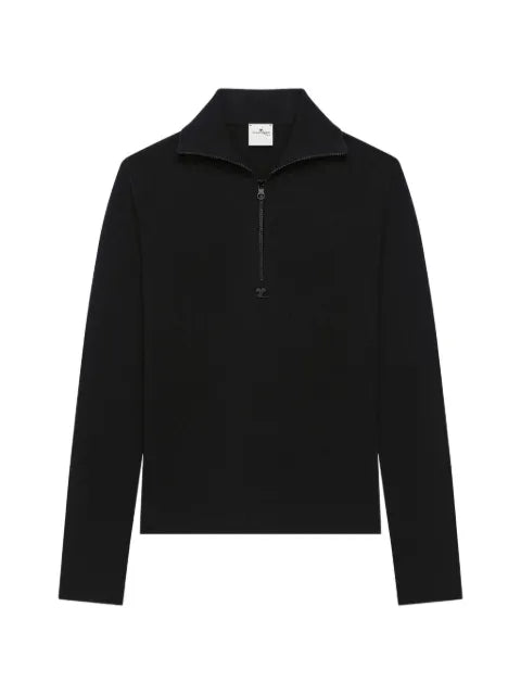 Courrèges half-zip logo-detail sweater