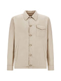 Herno suede-effect padded jacket