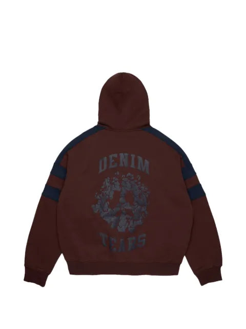 Denim Tears Denim U panelled logo-print hoodie