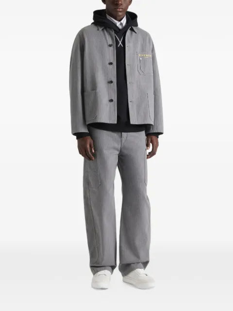 Givenchy jacket in herringbone denim embroidered Givenchy Paris