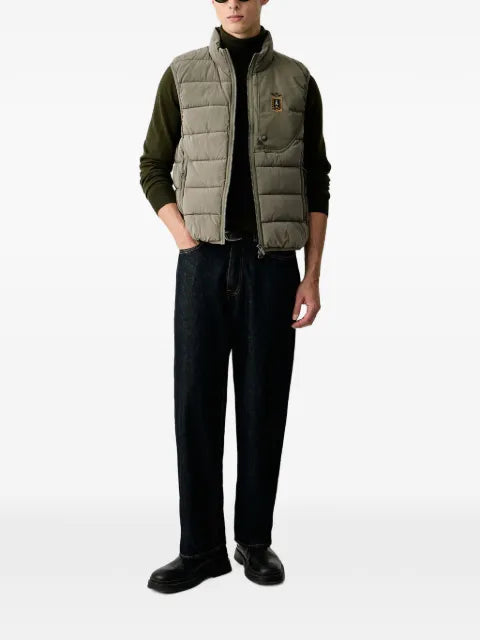 Aeronautica Militare quilted-finish logo-patch gilet