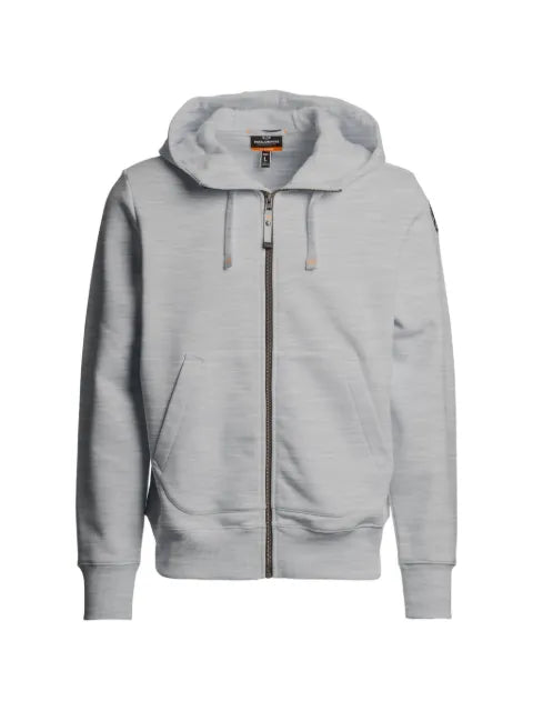 Parajumpers logo-patch zip-up hoodie