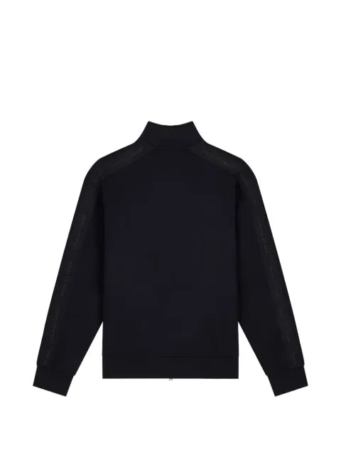 Armani Exchange logo-tape zip-up cardigan