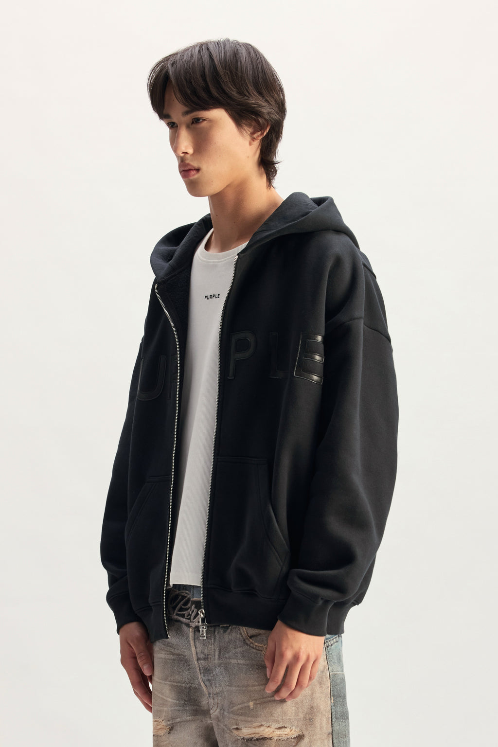 Chopped Zip Up Hoodie