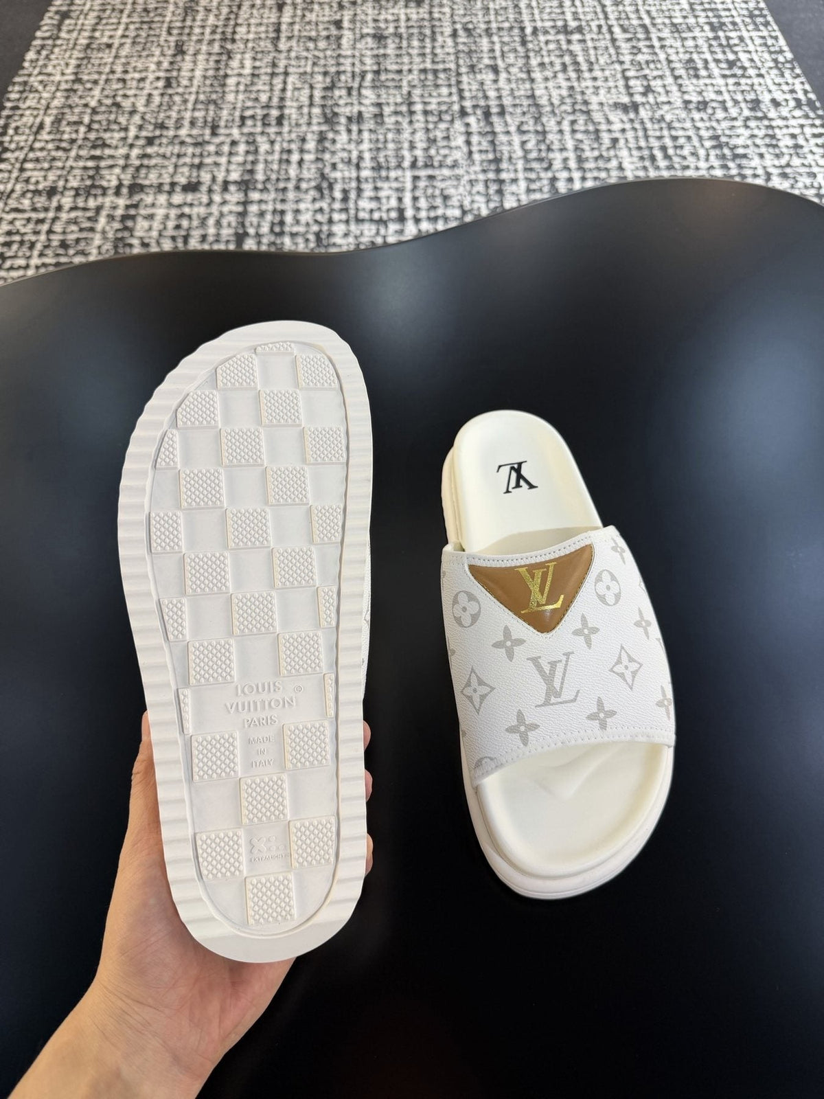 Louis Vuitton Monogram V Slide Sandals